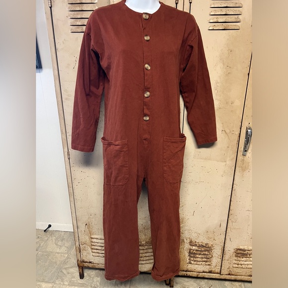 Zara Pants & Jumpsuits Zara Womens Rust Onepiece Cropped Jumpsuit Size 112 Zara Kids